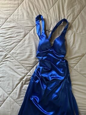 Windsor Royal Blue Satin Backless Dress